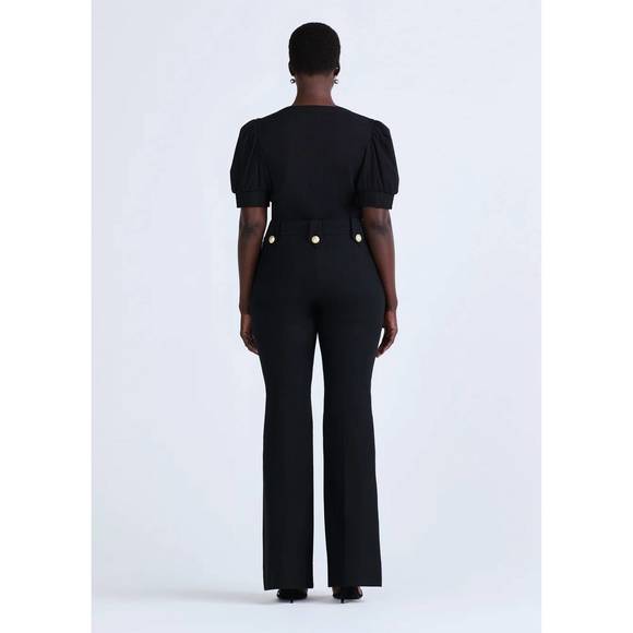 NEW DEREK LAM 10 CROSBY robertson flare trousers in black - Picture 3 of 3
